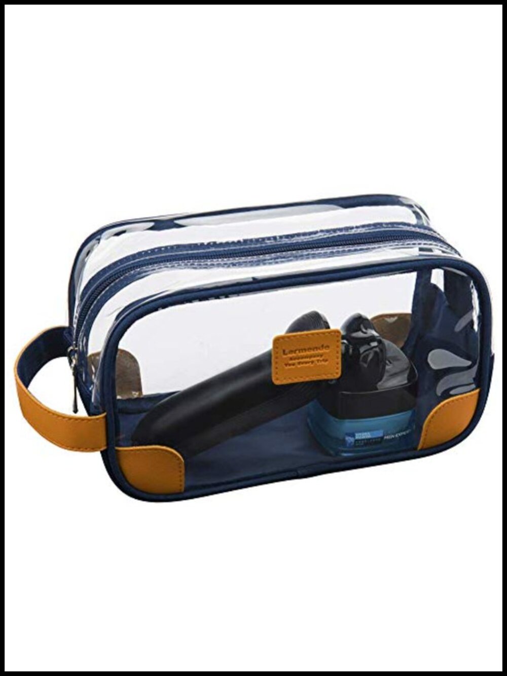Clear PVC Travel Toiletry Bag Hanging Dopp Kit Waterproof Large